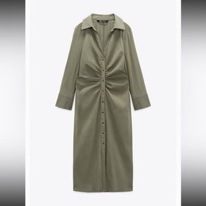 Zara shirt dress with pushing